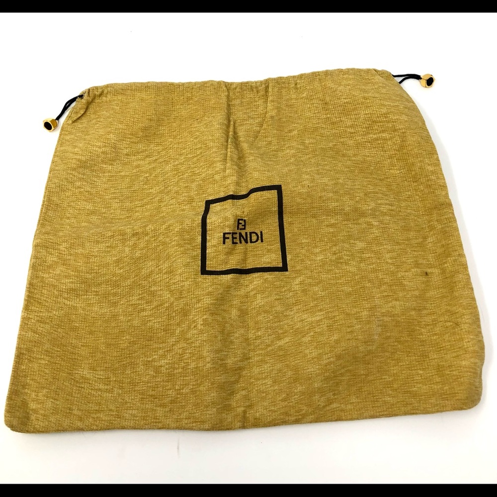 Fendi Yellow Shoe Handbag Drawstring Dust Bag H-11” L-12”